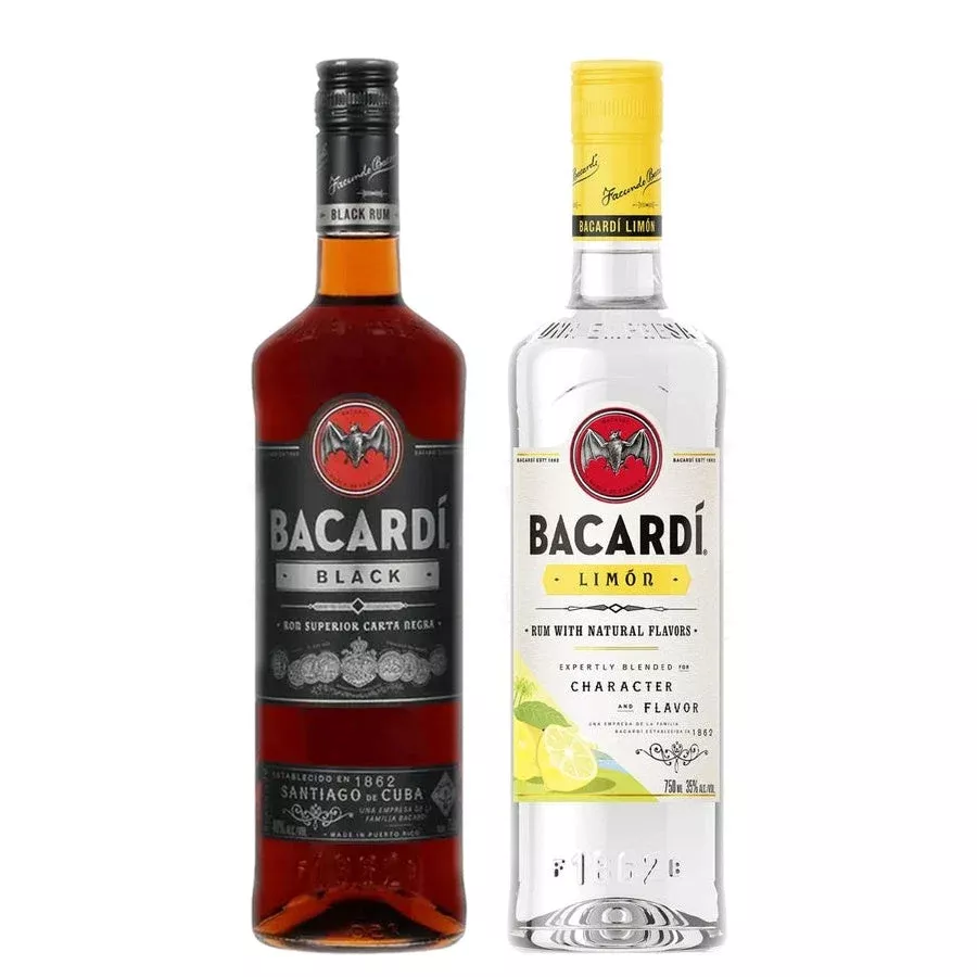 Bacardi Black Rum & Bacardi Limon Bundle