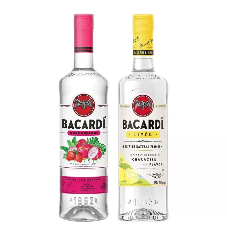 Bacardi Dragon Berry Flavored Rum & Bacardi Limon Bundle