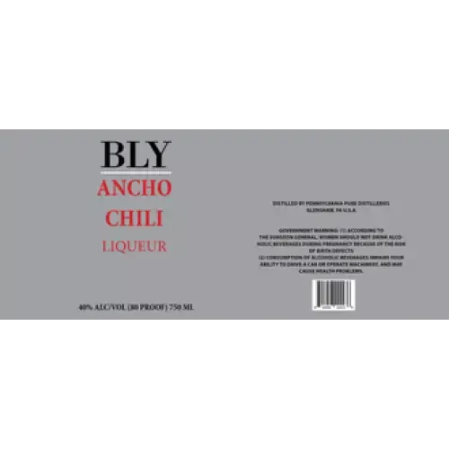Bly Rum Ancho Chilli Liqueur