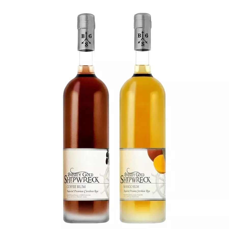 Brinley Gold Shipwreck Coffee Rum & Brinley Gold Shipwreck Mango Rum Bundle