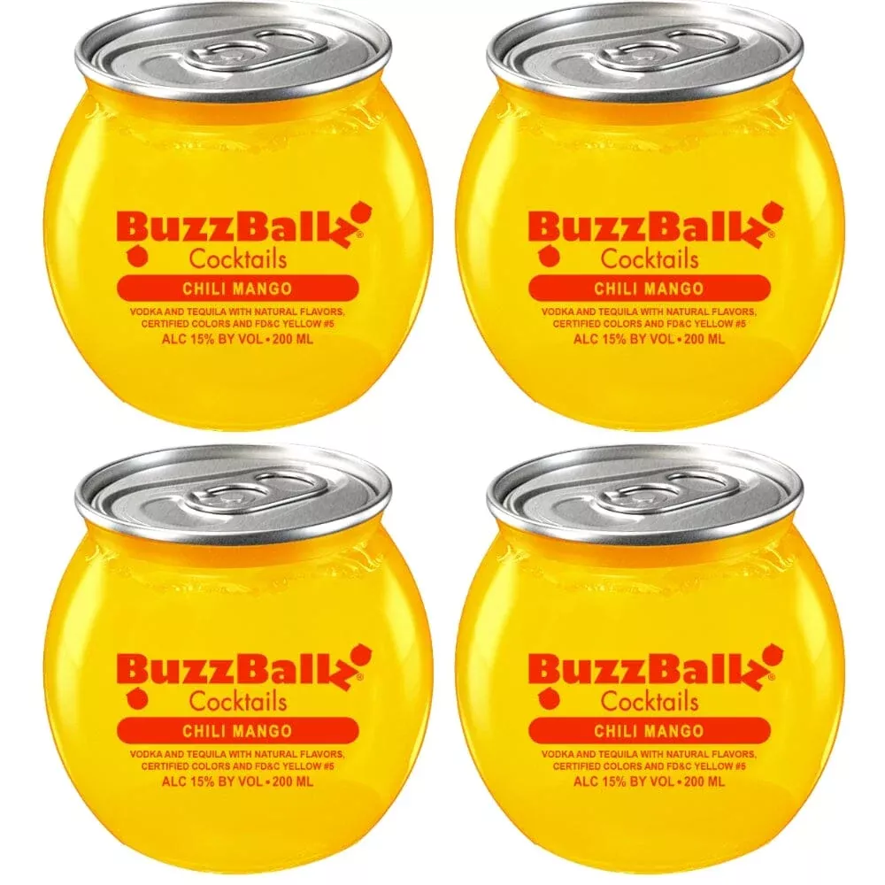 Buzzballz Chili Mango Pre-Mixed Cocktails 4-Pack