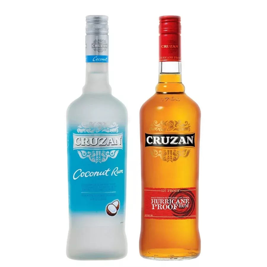Cruzan Coconut Flavored Rum & Cruzan Hurricane Proof Rum Bundle