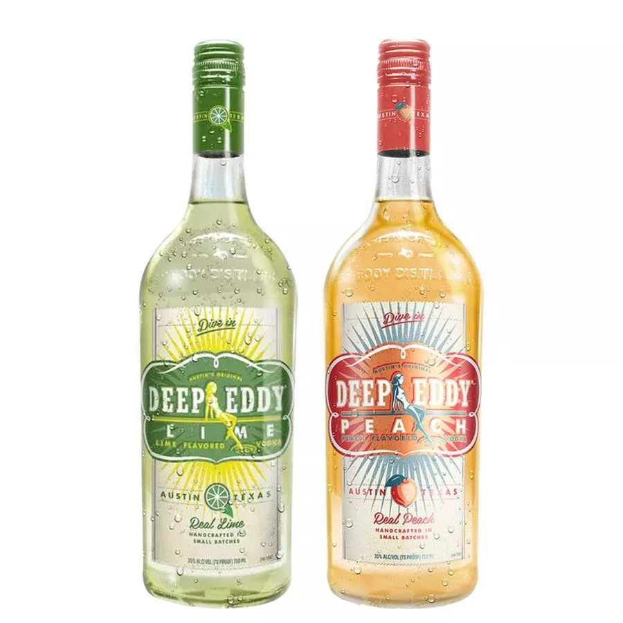 Deep Eddy Lime Flavored Vodka & Deep Eddy Peach Flavored Vodka Bundle