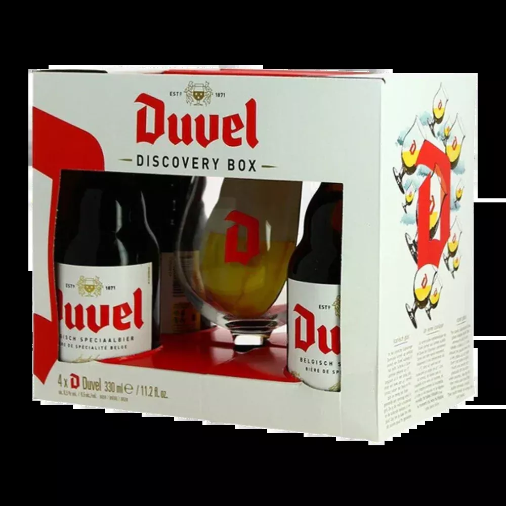 Duvel Gift Pack 4x330mL + Glass