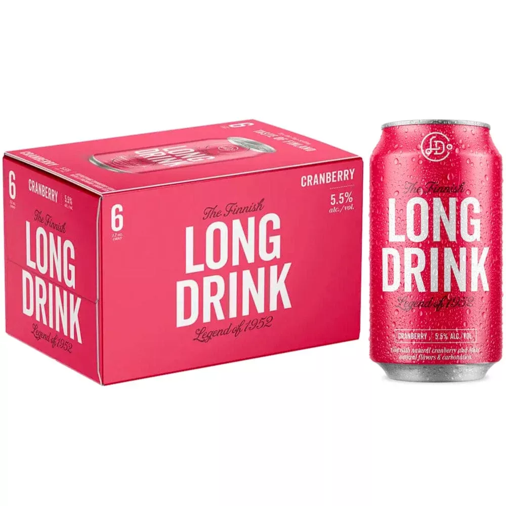 The Long Drink Cranberry Gin 6PK