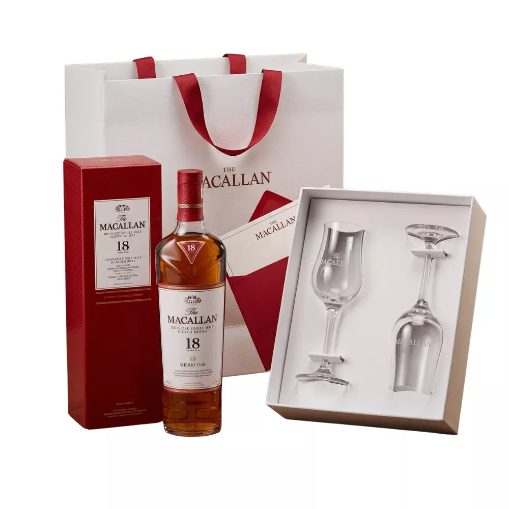The Macallan 18 Year OldSherry Oak Gift Set