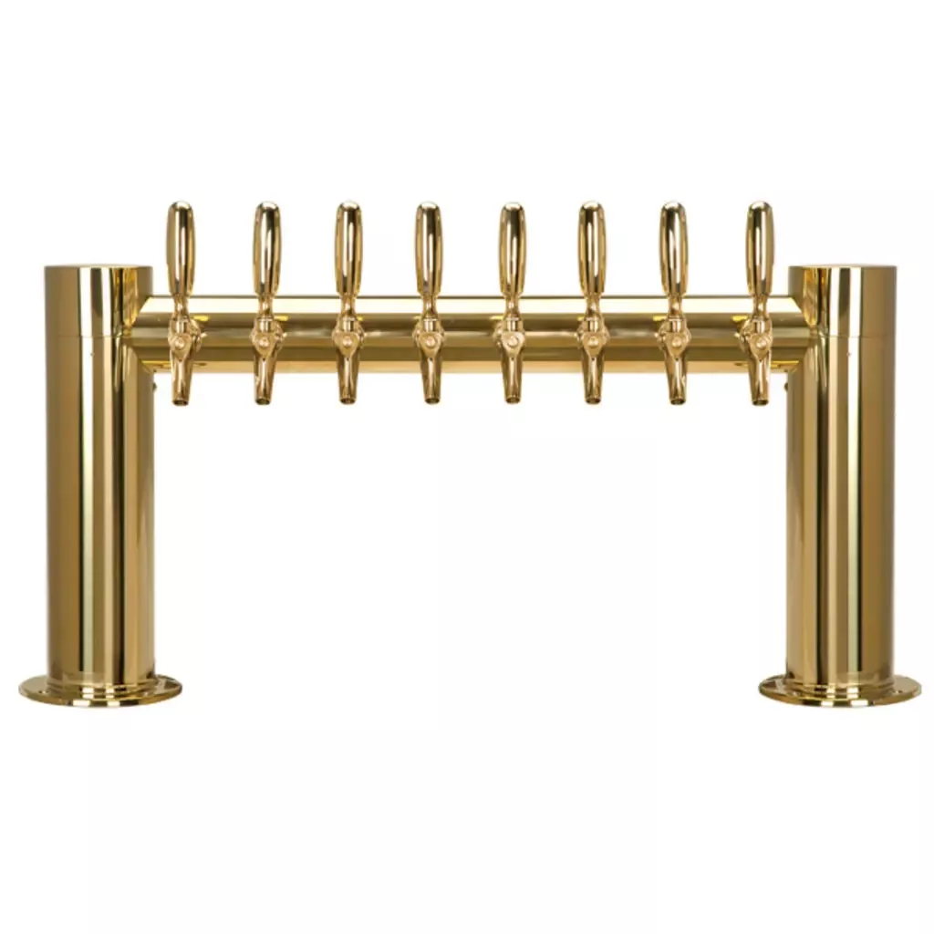 MicroMatic Metropolis "H" Draft Tower - 8 304 Faucets - PVD Brass - Glycol Cooled
