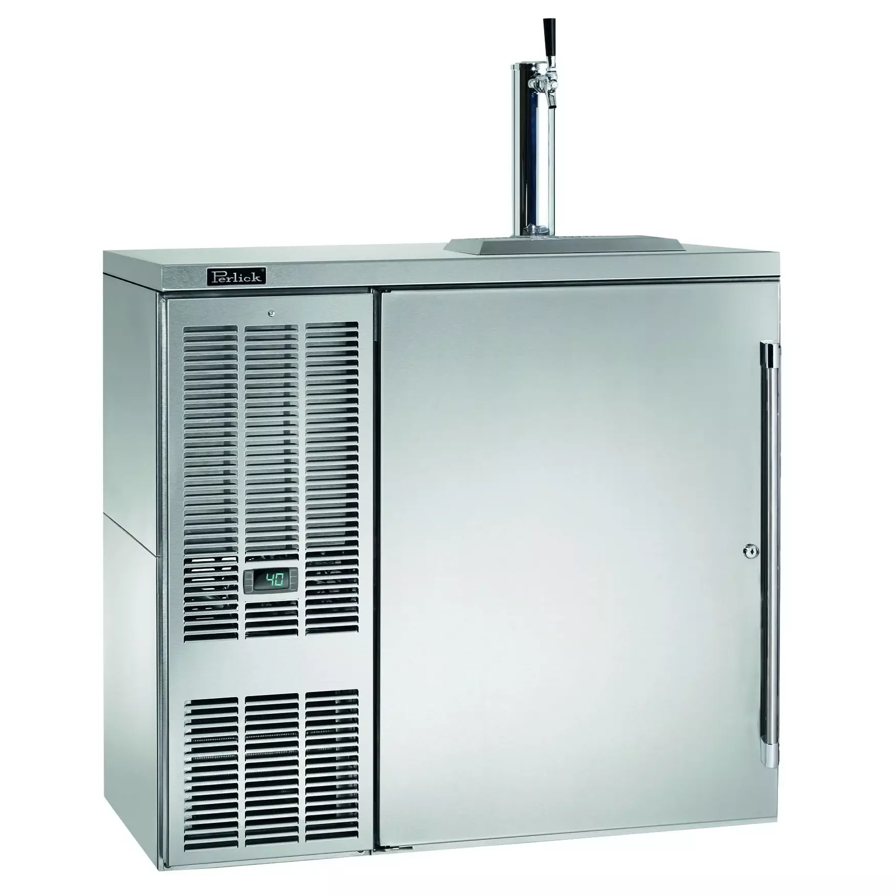 Perlick 36"" Wide Single Door Stainless Steel Commercial Kegerator