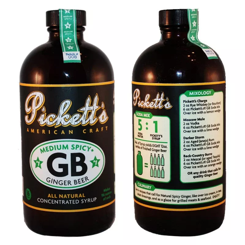Pickett's #1 Medium Spicy Ginger Beer Syrup