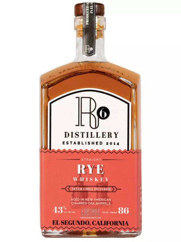 R6 Distillery Straight Rye 4 Year Whiskey