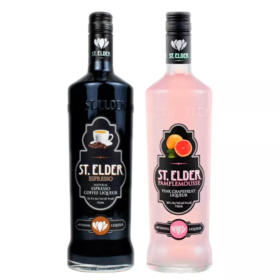 Saint Elder Liqueur Espresso & Saint Elder Liqueur Pampl Pink Grapefruit Bundle