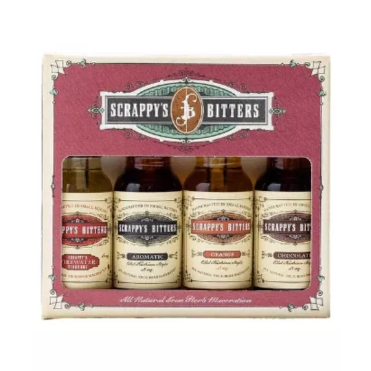 Scrappy's Bitters The Essentials Mini Set Variety 4Pk
