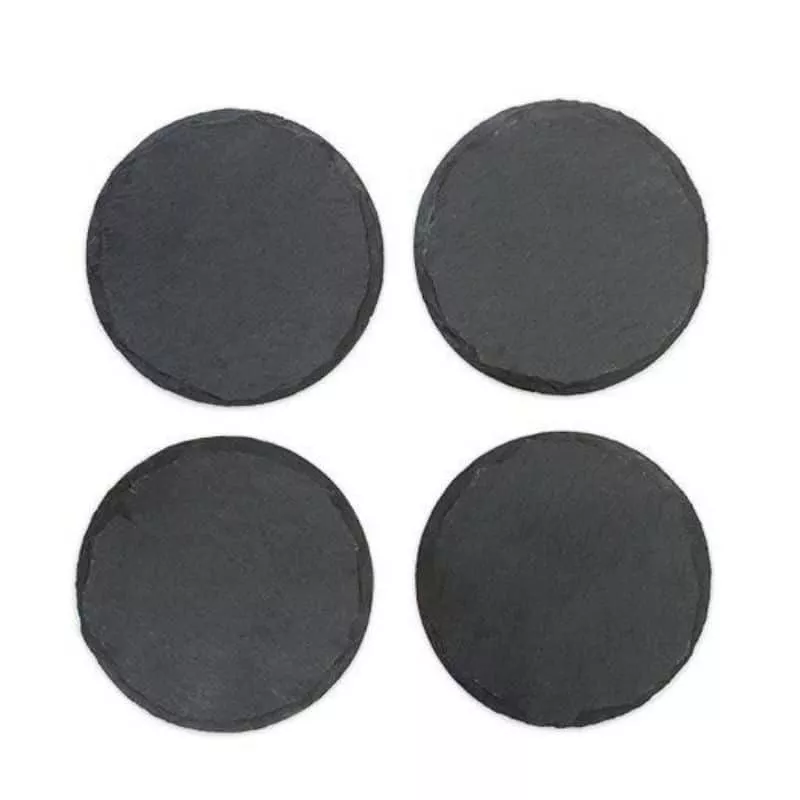 SLATE CIRCLE COASTERS 4-PACK