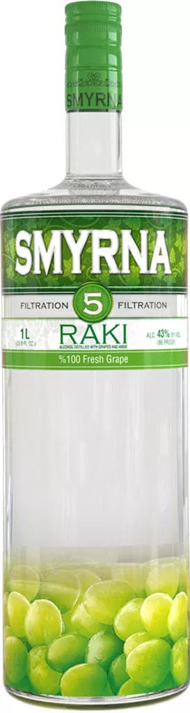 Smyrna 5 Filtration Fresh Grapes Raki 1L