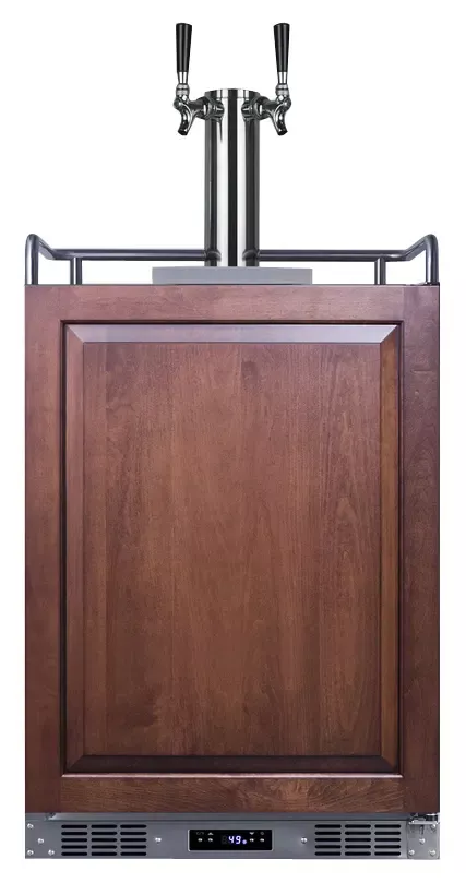 Summit 24" Wide Built-In Panel-Ready Dual Tap Kegerator
