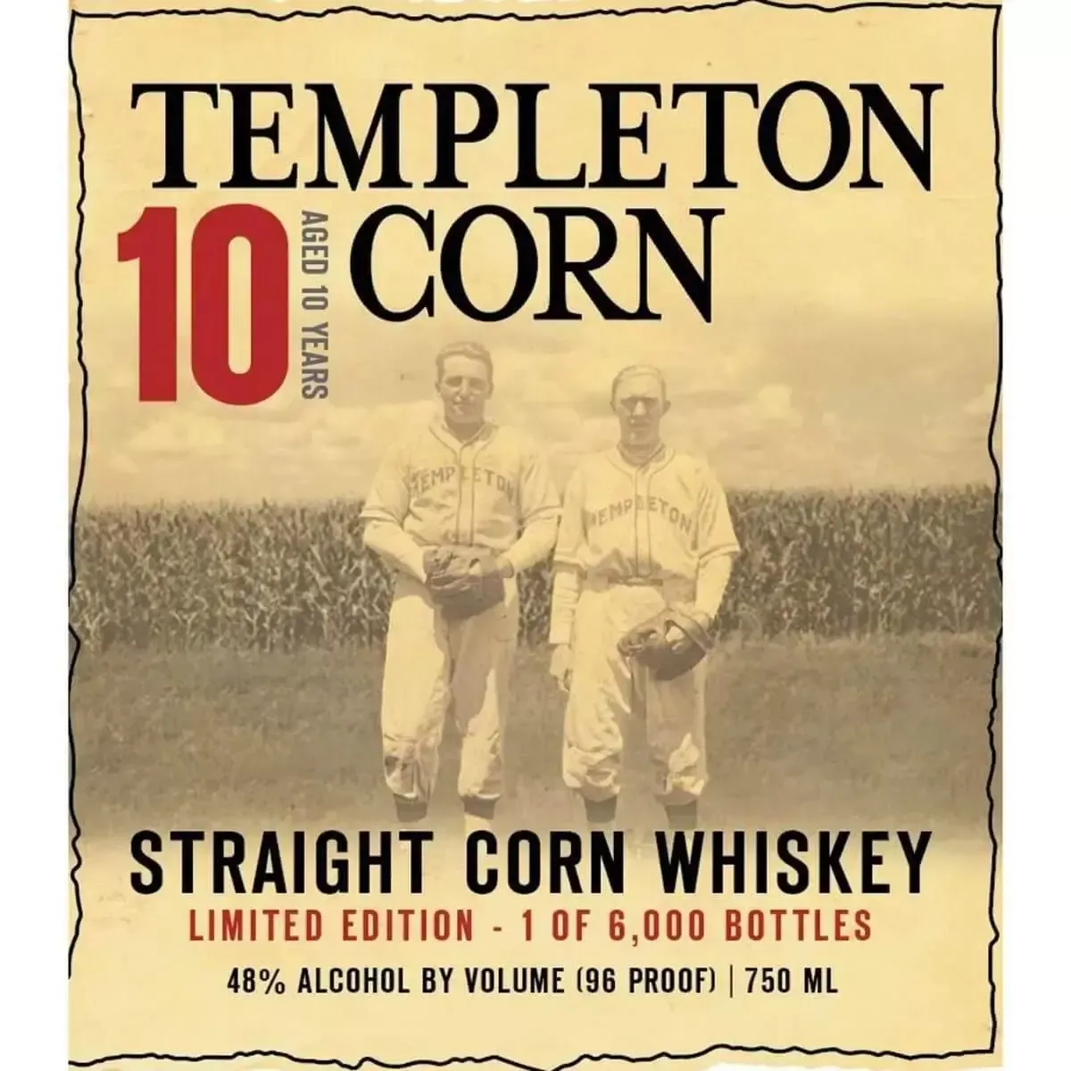 Templeton Corn Whiskey 10 Year Old