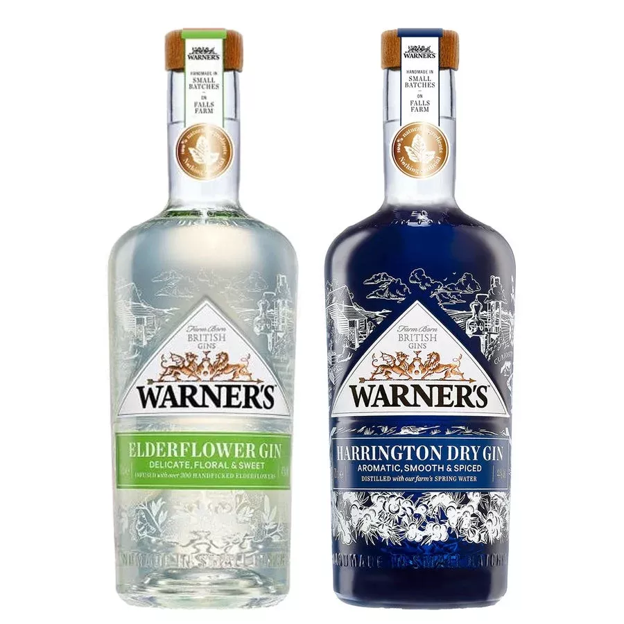 Warners Gin Elderflower & Warners Gin Harrington Dry Bundle